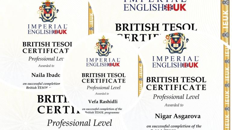 " TESOL " təlimi – 4 müdavimləri